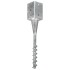Picas de tierra 2 unidades acero galvanizado plateado 9x9x56