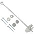 Anclajes de tierra 6 uds metal galvanizado 10x60