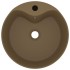 Lavabo lujoso con rebosadero cerámica crema mate 36x13