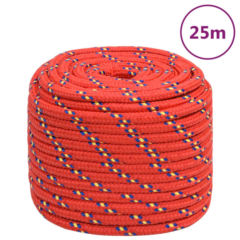 Cuerda de barco polipropileno rojo 18 mm 25