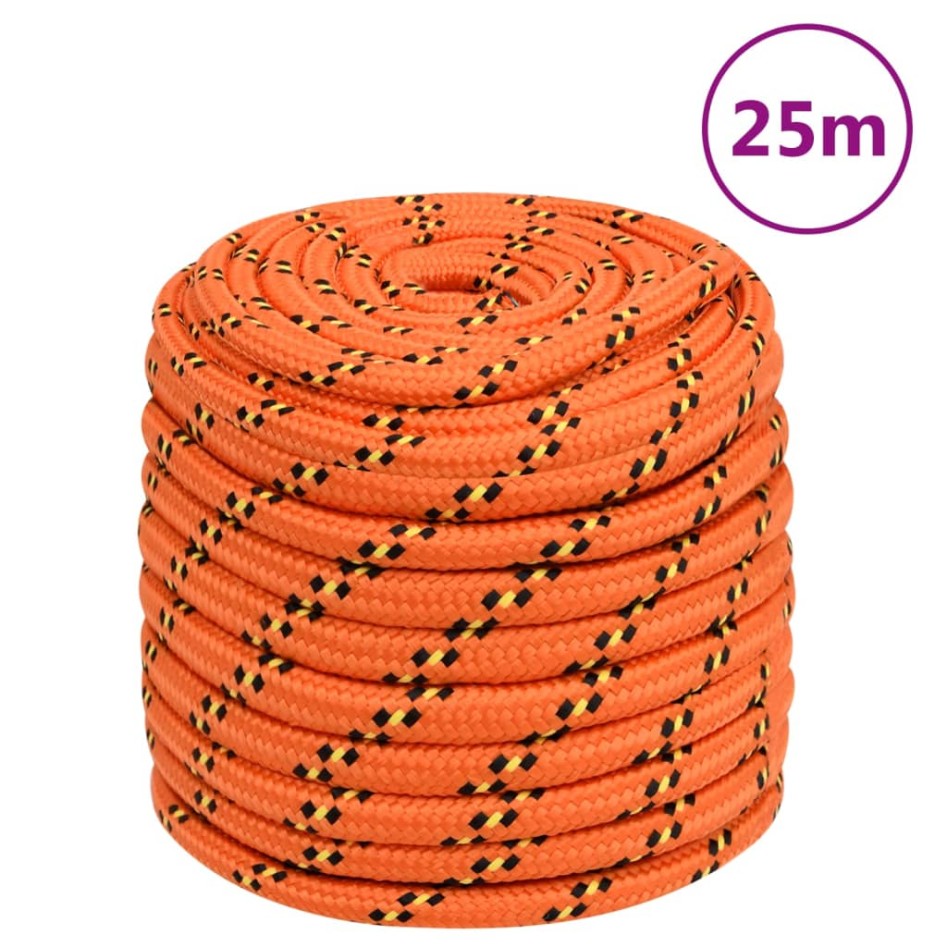 Cuerda de barco polipropileno naranja 18 mm 25