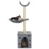 Rascador para gatos con poste de sisal 105 cm huellas