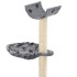 Rascador para gatos con poste de sisal 105 cm huellas
