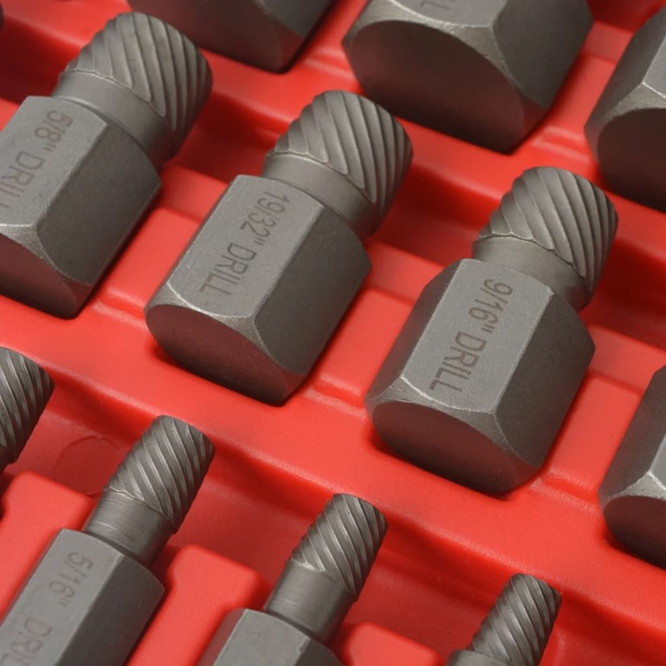 Juego de extractores de tornillos de acero 10