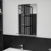 Espejo de pared con estante de vidrio templado 40x60 cm