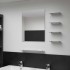 Espejo de pared con 5 estantes plateado 50x60