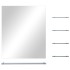 Espejo de pared con 5 estantes plateado 50x60