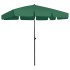 Sombrilla de playa verde 200x125