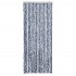 Cortina mosquitera azul y blanco chenilla 56x200