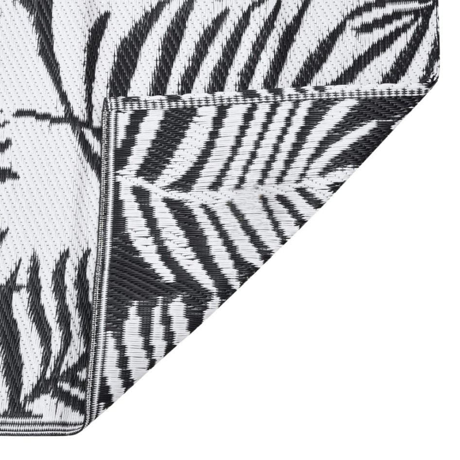 Alfombra de exterior ARAKIL negra 140x200 cm