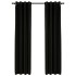 Cortina opaca con ojales look lino 2 pzas antracita 140x225