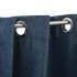 Cortinas opacas con ojales look de lino 2 pzas azul 140x225
