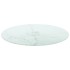 Tablero de mesa diseño mármol vidrio templado blanco Ø50x0,8