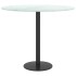 Tablero de mesa diseño mármol vidrio templado blanco Ø50x0,8
