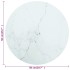 Tablero de mesa diseño mármol vidrio templado blanco Ø50x0,8