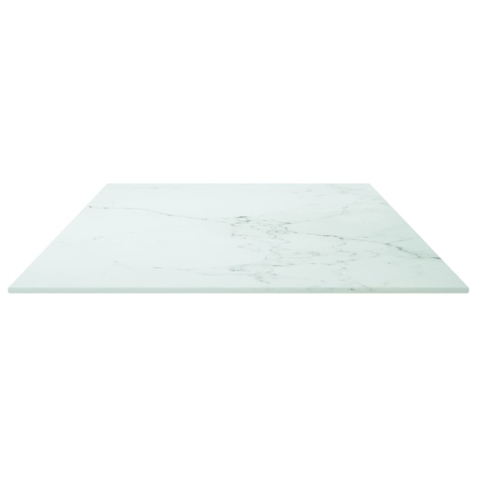 Tablero mesa diseño mármol vidrio templado blanco 100x50 cm