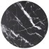 Tablero de mesa diseño mármol vidrio templado negro Ø60x0,8