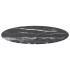 Tablero de mesa diseño mármol vidrio templado negro Ø60x0,8