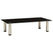 Mueble para TV de vidrio templado negro 60x35x17 cm