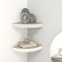 Estante de esquina de pared 2 uds MDF roble/blanco 35x35x3,8