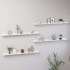 Estantes de pared 4 unidades blanco brillo 100x9x3