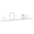 Estantes de pared 4 unidades blanco brillo 100x9x3