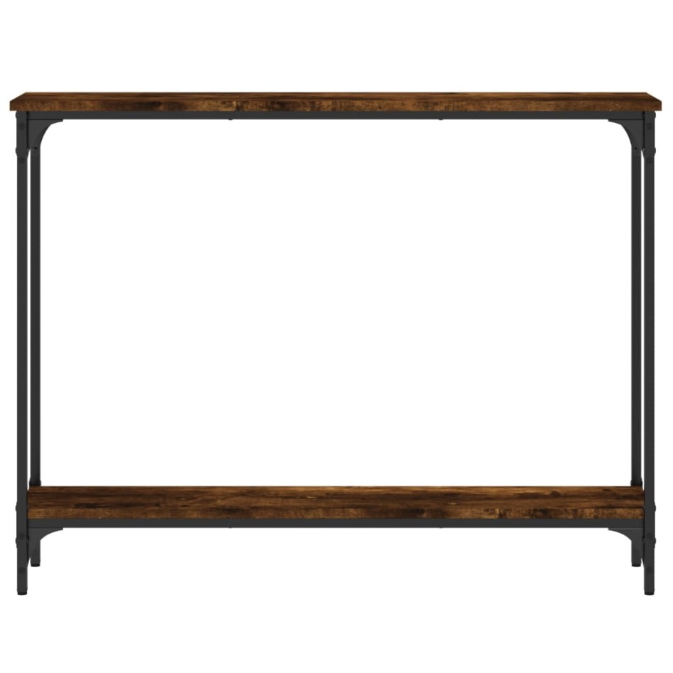 Mesa consola madera de ingeniería roble ahumado 100x22,5x75
