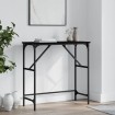 Mesa consola madera de ingeniería negra 75x32x75 cm