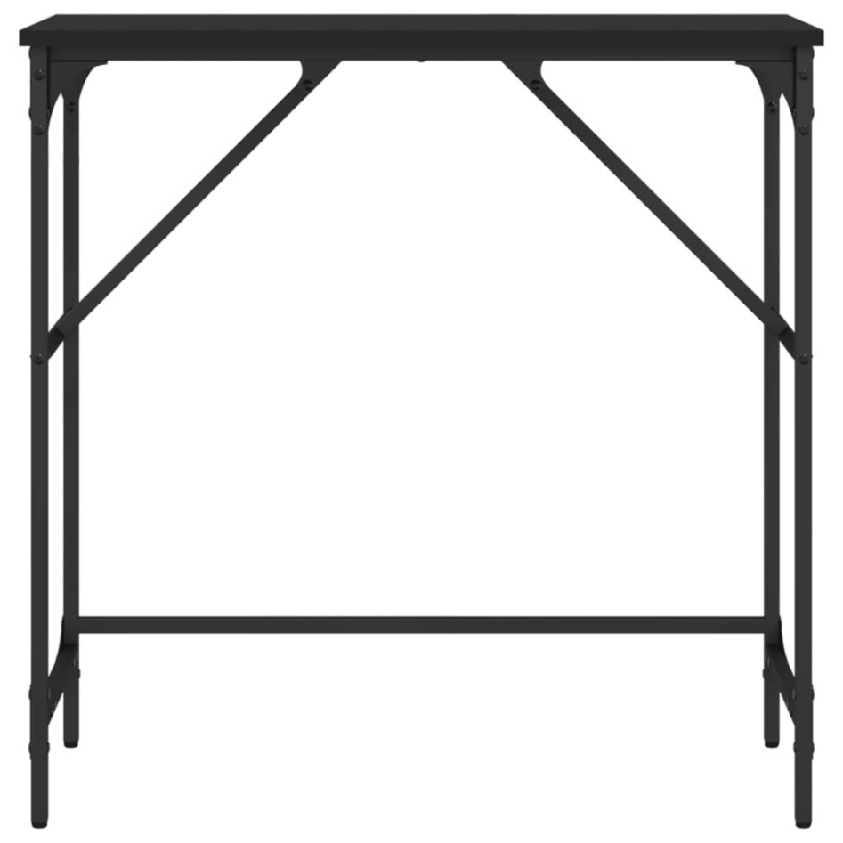 Mesa consola madera de ingeniería negra 75x32x75
