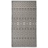 Alfombra de exterior de tejido plano rayas negras 80x150