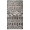 Alfombra de exterior de tejido plano rayas negras 80x150 cm