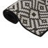 Alfombra de exterior de tejido plano rayas negras 80x150