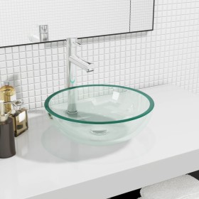 Lavabo de vidrio templado transparente 35x12