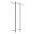 Biombo divisor de 3 paneles de tela blanco 120x200