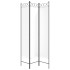 Biombo divisor de 3 paneles de tela blanco 120x200