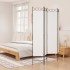Biombo divisor de 4 paneles de tela blanco 160x200