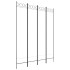 Biombo divisor de 4 paneles de tela blanco 160x200