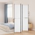Biombo divisor de 3 paneles de tela blanco 150x220