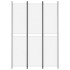Biombo divisor de 3 paneles de tela blanco 150x220