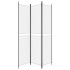 Biombo divisor de 3 paneles de tela blanco 150x220
