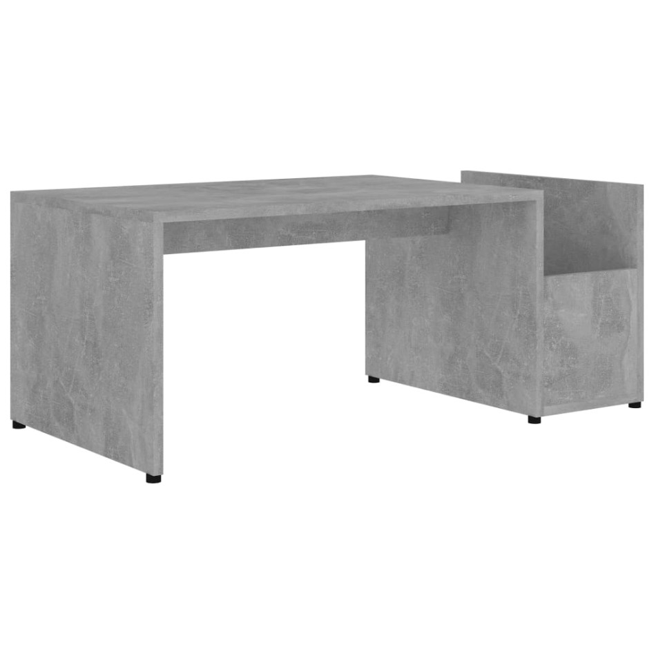 Mesa de centro madera contrachapada gris hormigón 90x45x35