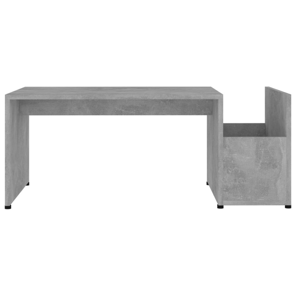Mesa de centro madera contrachapada gris hormigón 90x45x35