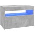 Mueble de TV con luces LED gris hormigón 60x35x40