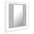 Armario espejo baño luz LED acrílico gris hormigón 40x12x45