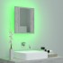 Armario espejo baño luz LED acrílico gris hormigón 40x12x45
