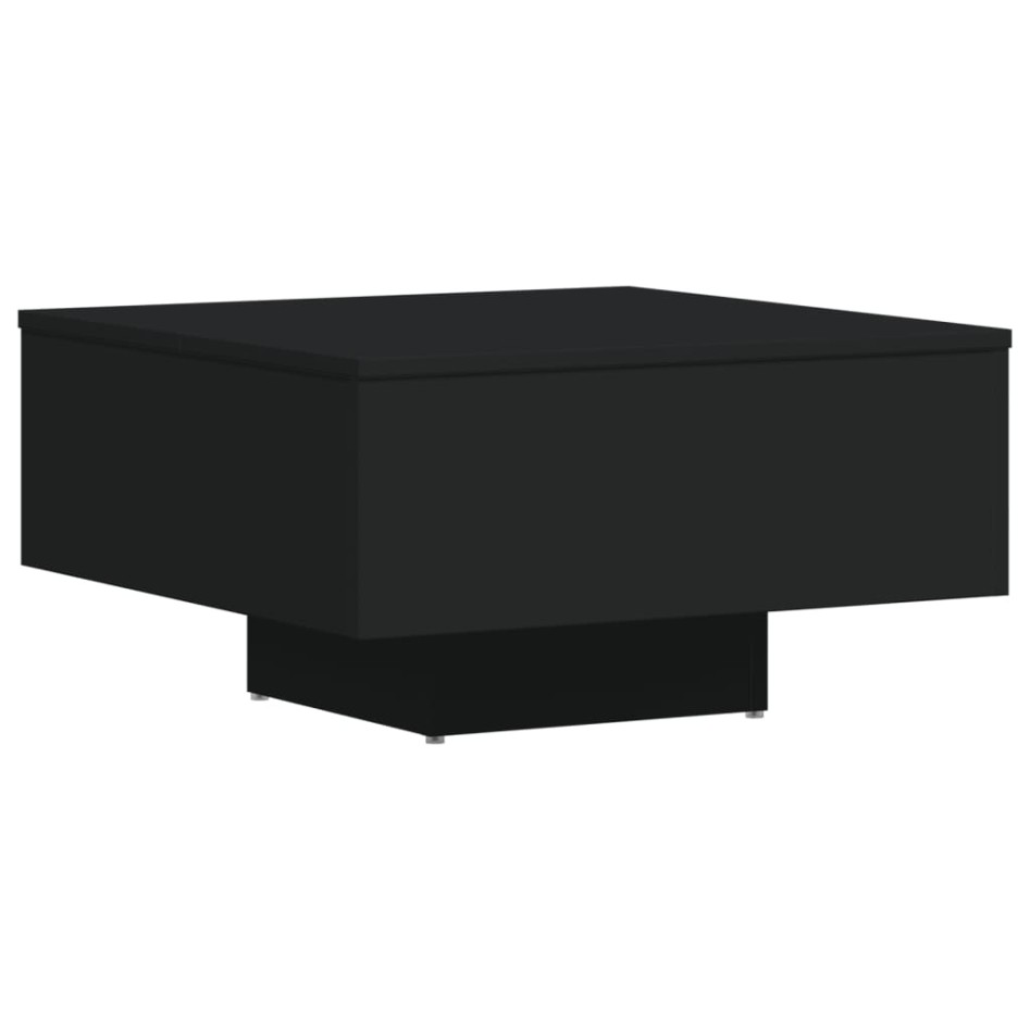 Mesa de centro madera contrachapada negro 60x60x31,5