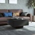 Mesa de centro madera contrachapada negro 60x60x31,5