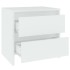 Mesita de noche madera contrachapada blanco 45x34,5x44,5