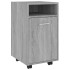 Armario auxiliar con ruedas contrachapado gris 33x38x60