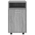 Armario auxiliar con ruedas contrachapado gris 33x38x60